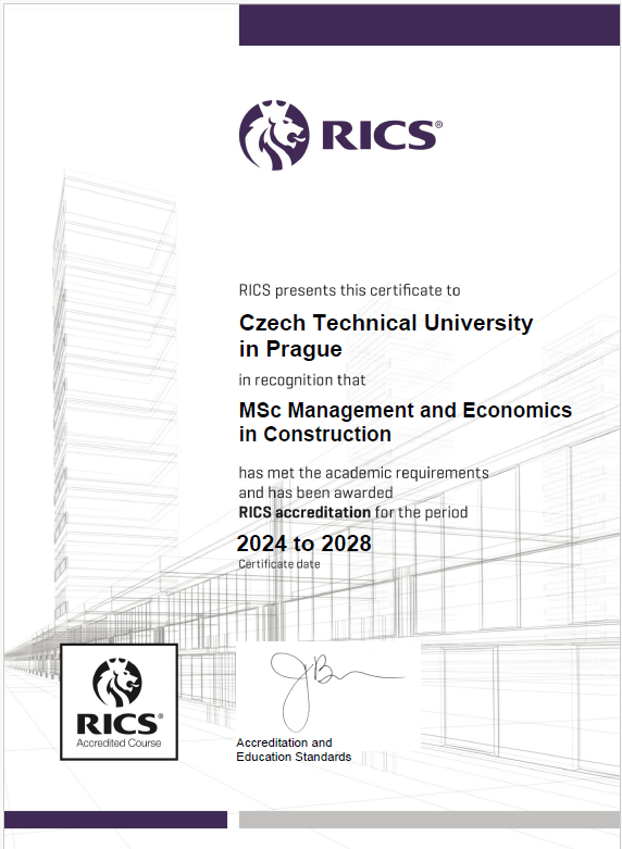 RICS Certifikát